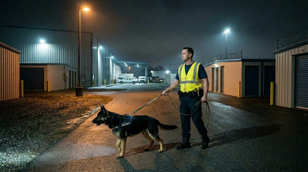 Banking security guard at financial institution in Luton